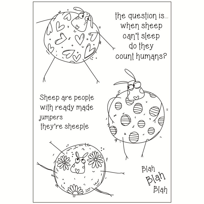 11x16weird Transparent Silicone Rubber Stamp Sheet Cling Scrapbooking DIY Cute Pattern Photo Album PaperCard Decor figure Stamp: Blue