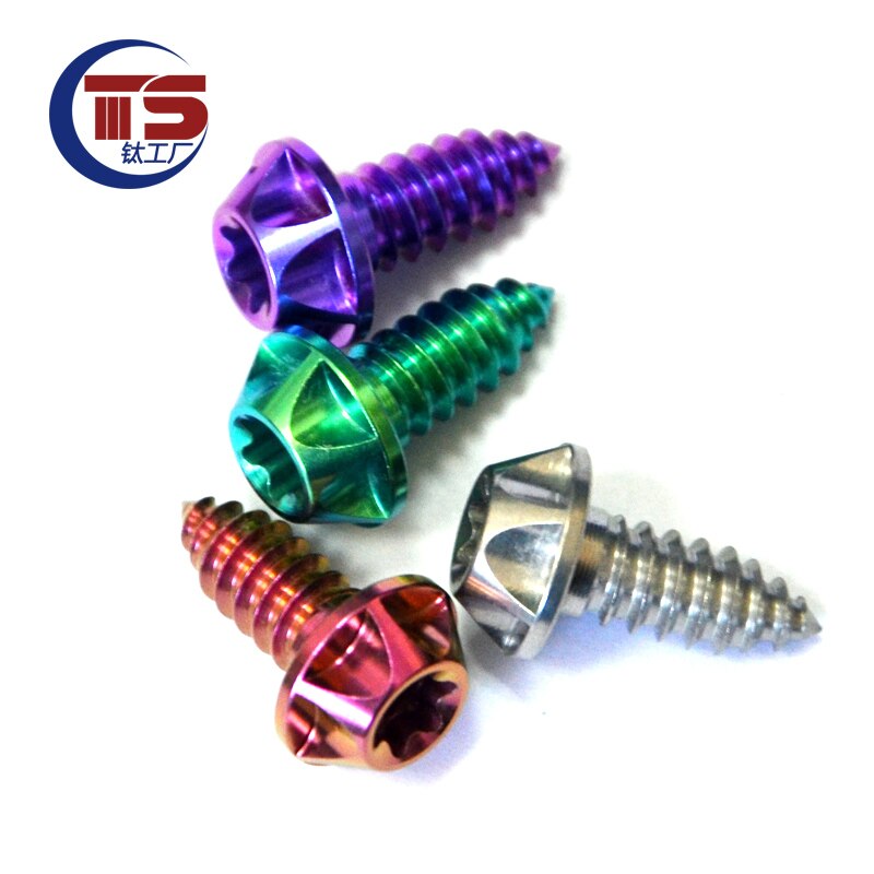 Ts Titanium Ti M4x15mm M6X15/20Mm Zelftappende Knop Torx Schroef Voor Motorfiets Auto (10Pcs)