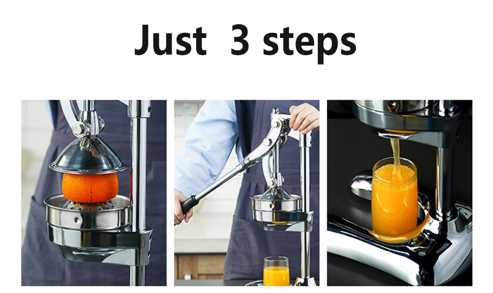 ! Orange Hand Press Commercial Pro Manual Citrus Fruit Lemon Juicer Juice Squeezer