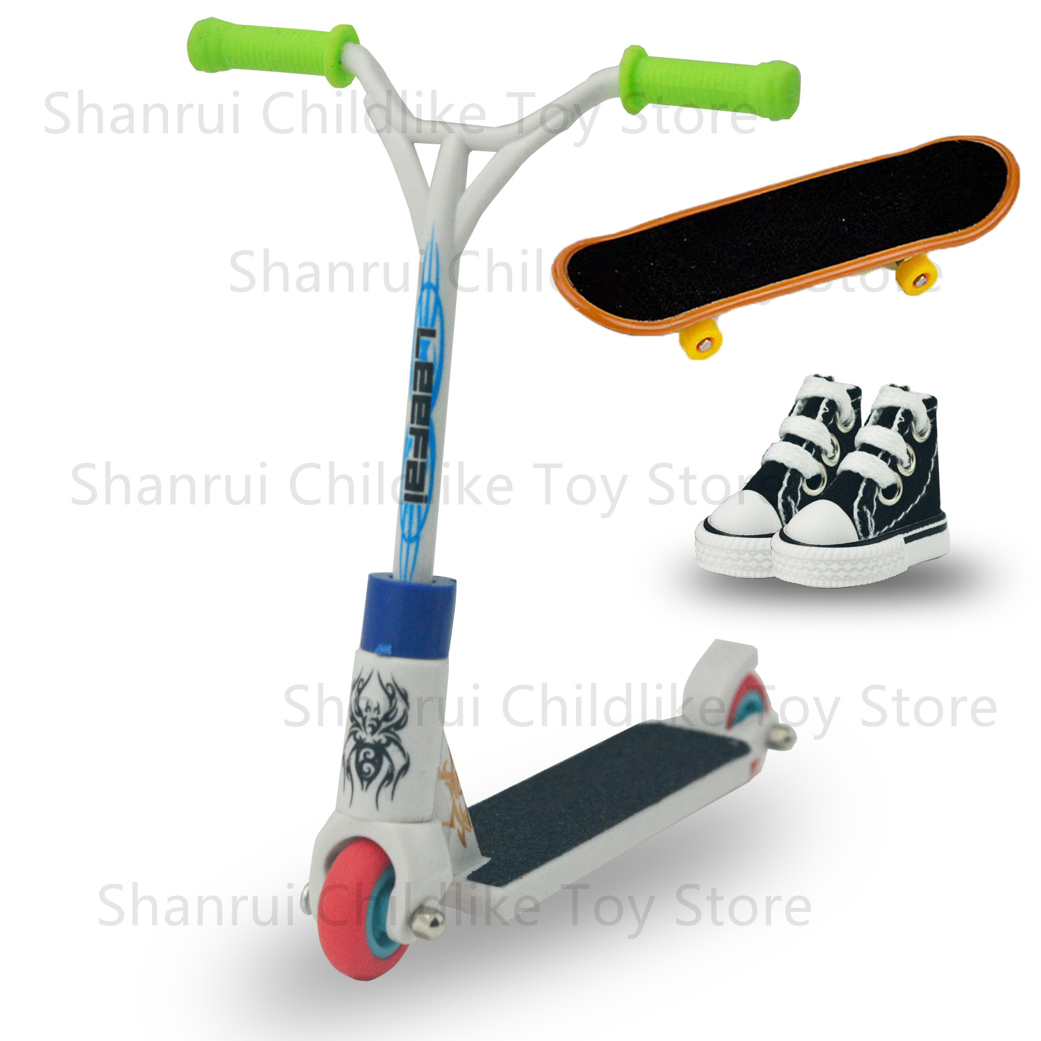Patinete de dedo de dos ruedas, monopatín de dedo, zapatos de dedo, Mini tela, juguetes educativos para niños, bicicleta de dedo, juguete divertido: Naranja