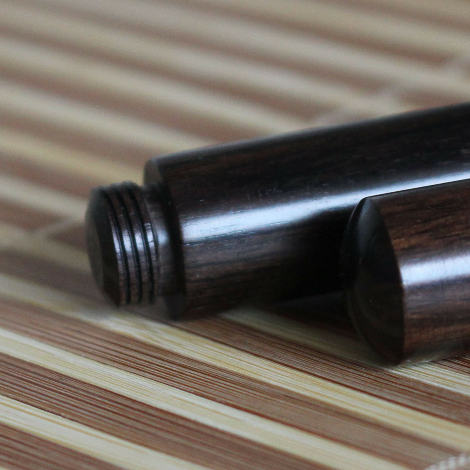 Handgemaakte messing houten vulpen korte alinea (85mm) Pocket Mini