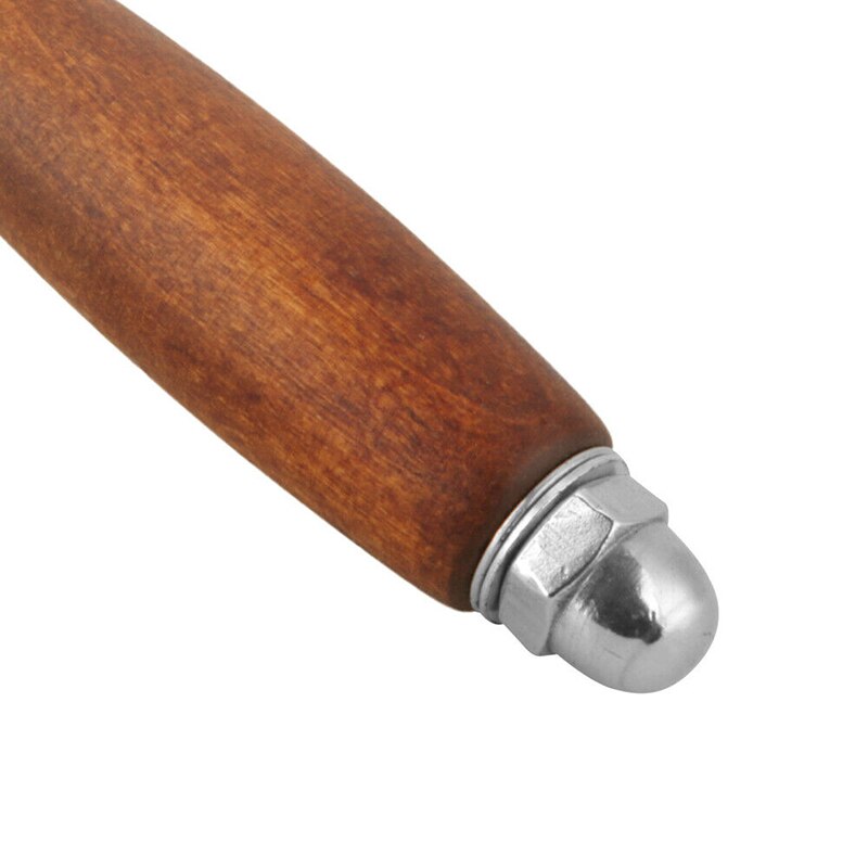 Martillo de 19cm para artesanía en cuero tallado a mano, corte de perforación, impresión, grabado, herramientas de perforación, martillo con mango de madera
