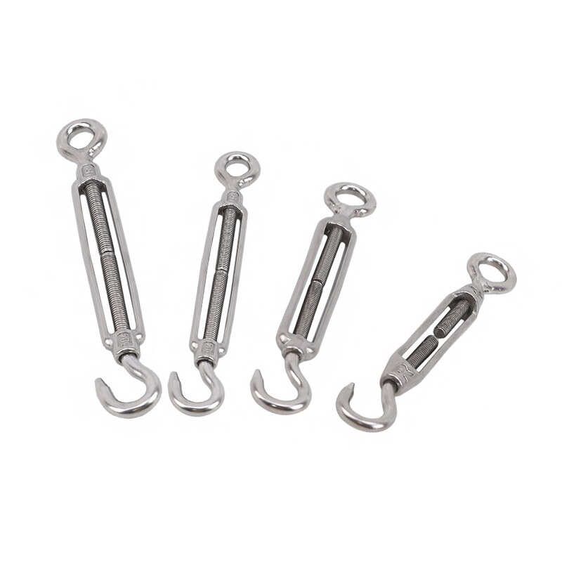 304 Stainless Steel Flower Basket Screw M4 M5 M6 M8 Rotate Chain Wire Rope Tensioner Bloom Bolt Tension Turnbuckle