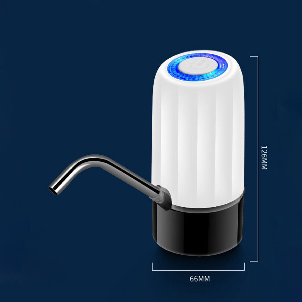 Water Fles Pomp Usb Opladen Automatische Drinkwater Pomp Draagbare Elektrische Water Dispenser Schakelaar Voor Water Pompen Apparaat: WHITE