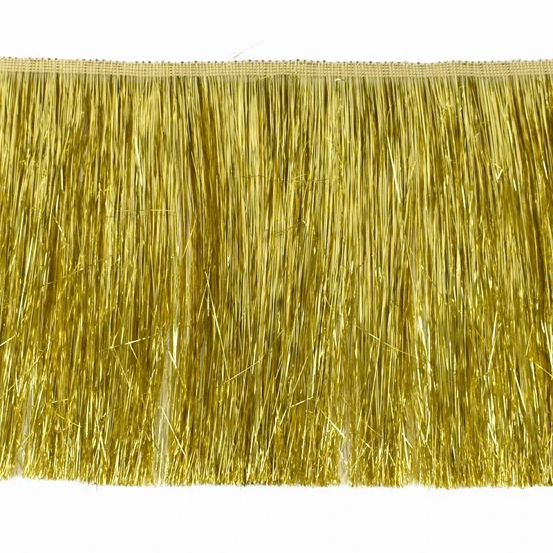 Borlas de flecos de colores para ropa, cinta de decoración para cortinas, accesorios de costura, 15cm, 1/2/4 metros: S / Oro