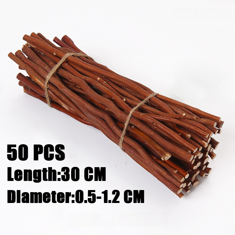 50 Stuks Houten Stok Natuurlijke Tak Boomschors Log Schijven Sticks Diy Ambachtelijke Benodigdheden Voor Bruiloft Party Schilderij Decoratie: 11-30cm