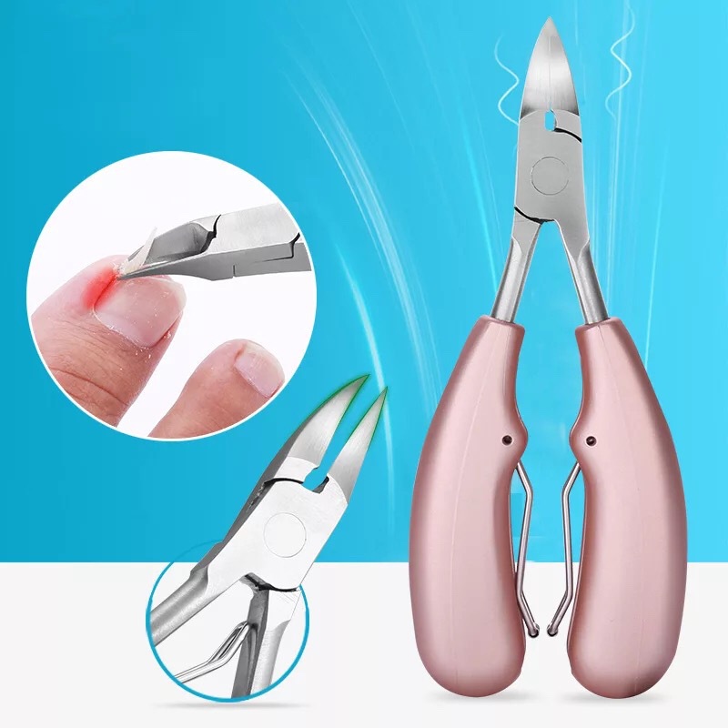Coupe-ongles pour ongles épais et incarnés, pince à nez recourbé, rainure pour ongles, peau morte