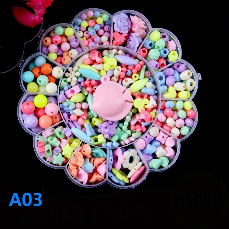 Pack Flower Jewery DIY Beads Necklace Bracelets Loose Beads Kids Decorative Beads Craft Making Suit Accessories: 3