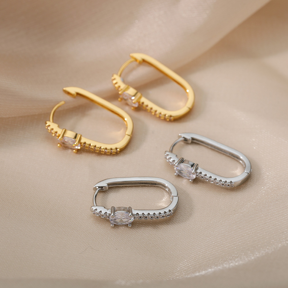 Brincos de aço inoxidável para mulheres minimalista zircão de ouro em forma de flor redonda brincos piercing boho jóias presente bijoux femme