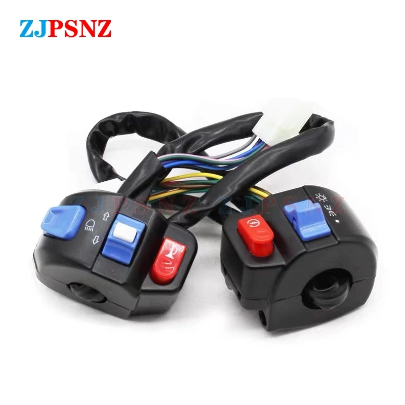 Motorcycle Scooter E-bike Left and Right Handlebar Control Switch Horn Turn Signal Waterproof For GY6 50CC 100CC 125CC 150CC