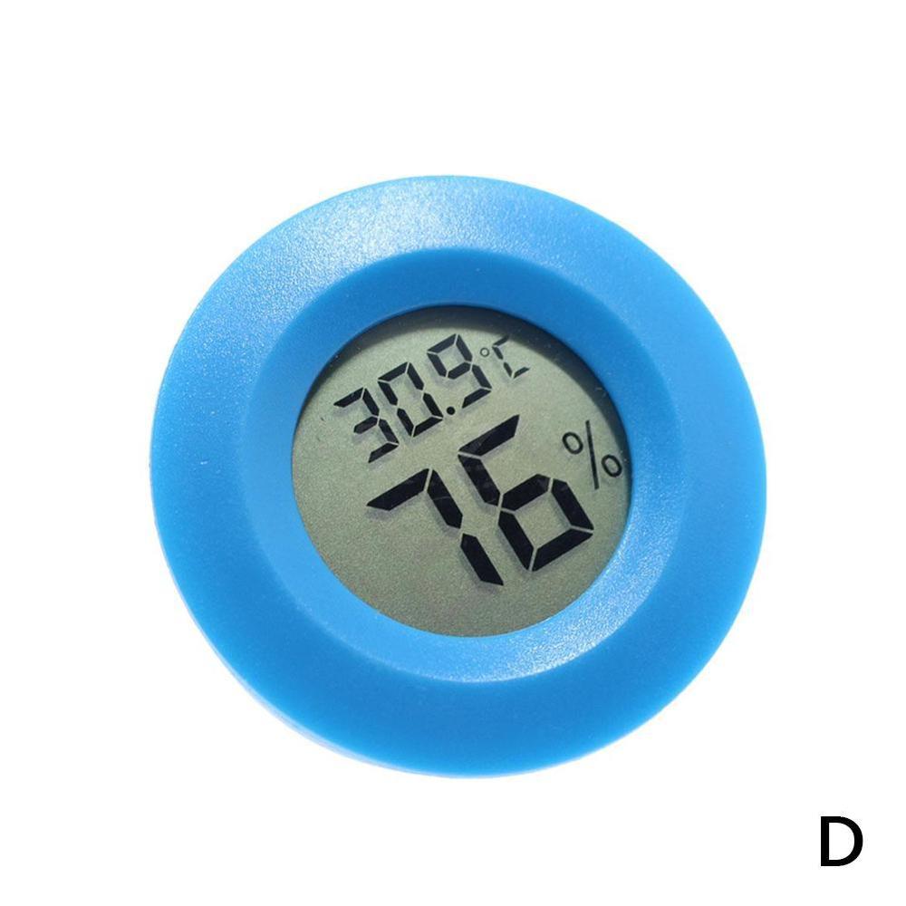 Mini LCD Thermometer Hygrometer Practical Digital Indoor Hygrometer LCD Humidity Round Mete Temperature Thermometer Display P0L7: Blue