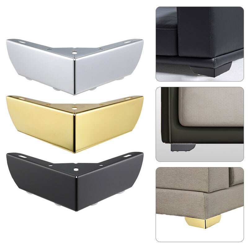 1pcs Heavy Load Bearing Furniture Legs Metal Cabinet Feet Chrome-Plated Triangle Sofa TV Cabinet Legs DIY Support Frame