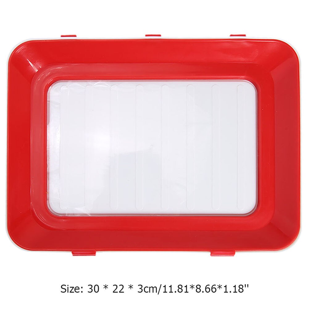 Plateau de conservation des aliments, empilable, magique, élastique, réutilisable, pour la conservation des aliments: 1 pcs Red