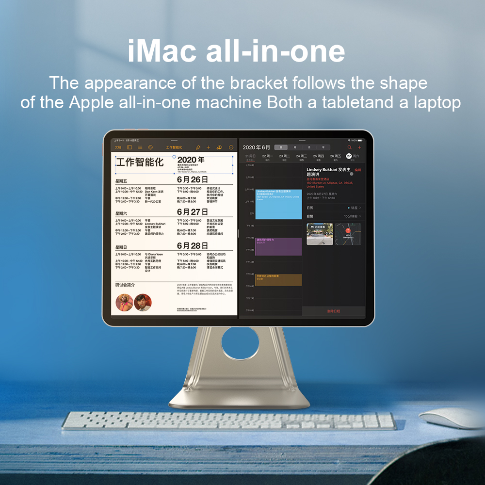 Universal Magnetic Tablet Stand for Samsung IPad 7-13 Inch Aluminum Tablet Holder for Xiaomi Huawei IPhone Ipad Stand