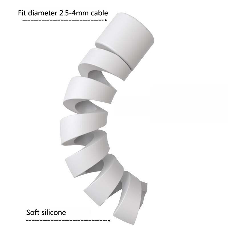 Kabelbeschermer datalijn siliconen spiraalspoelopwinder beschermend voor iphone samsung android usb-oplader oortelefoonhoesje