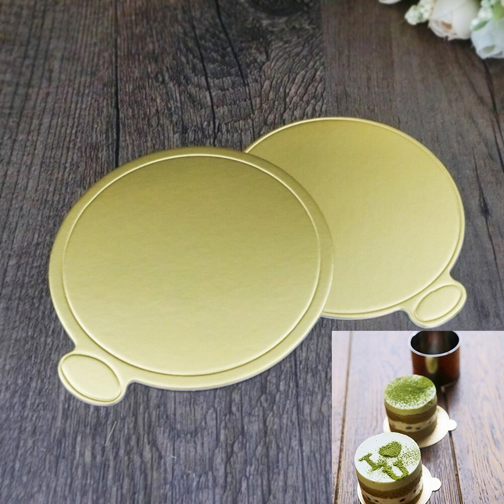 Ronde Shiny Taart Karton Cupcake Papieren Onderzetters Keuken Tool Mousses Praktische Bakken Decoratie Cake Base Goud Wegwerp