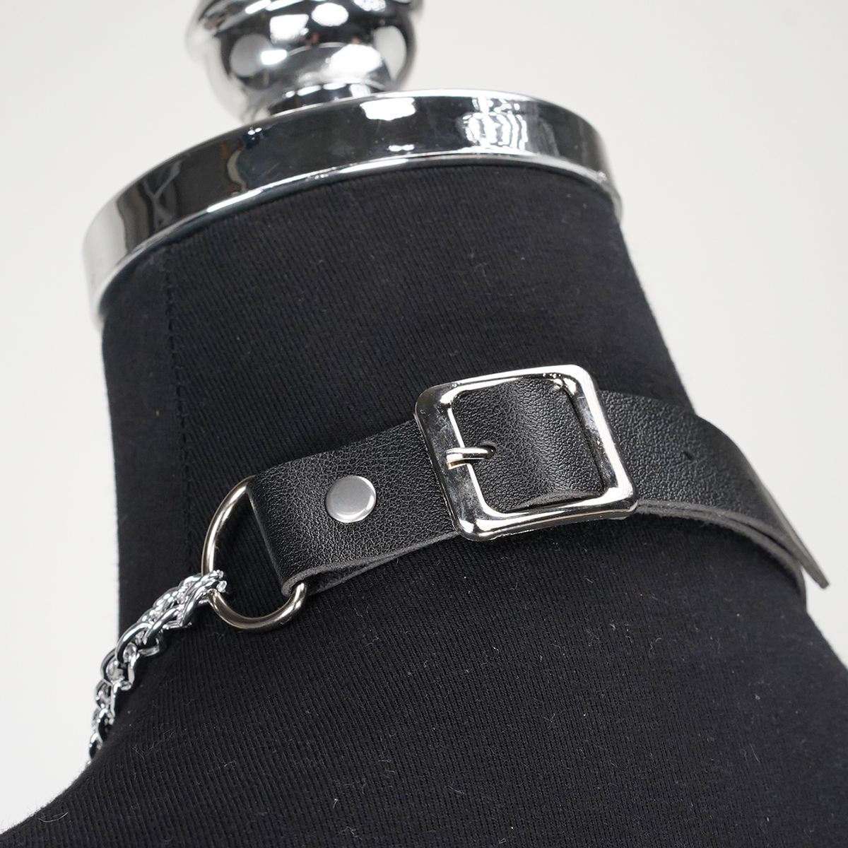 Collar de PU a la para mujer, Collar de cuero, Collar minimalista gótico, Accesorios diarios, Cadena para el cuello, Accesorios de vestir