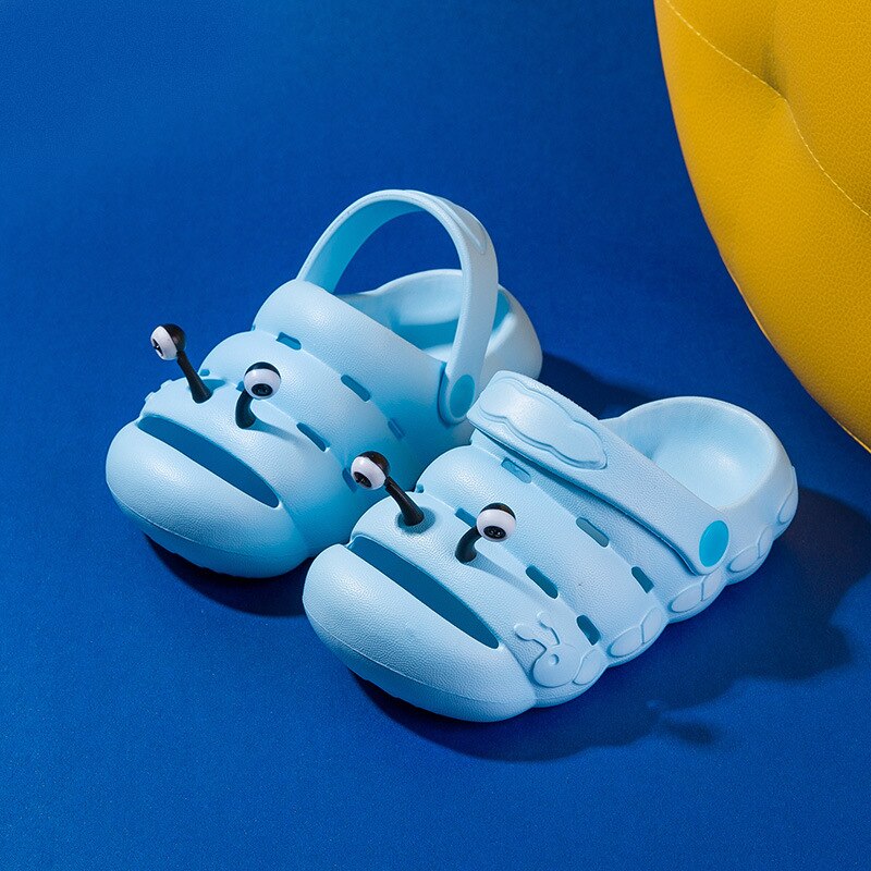 Sandales Caterpillar pour enfants, chaussures de jardin à semelles souples, pour garçons et filles, été: blue / 140
