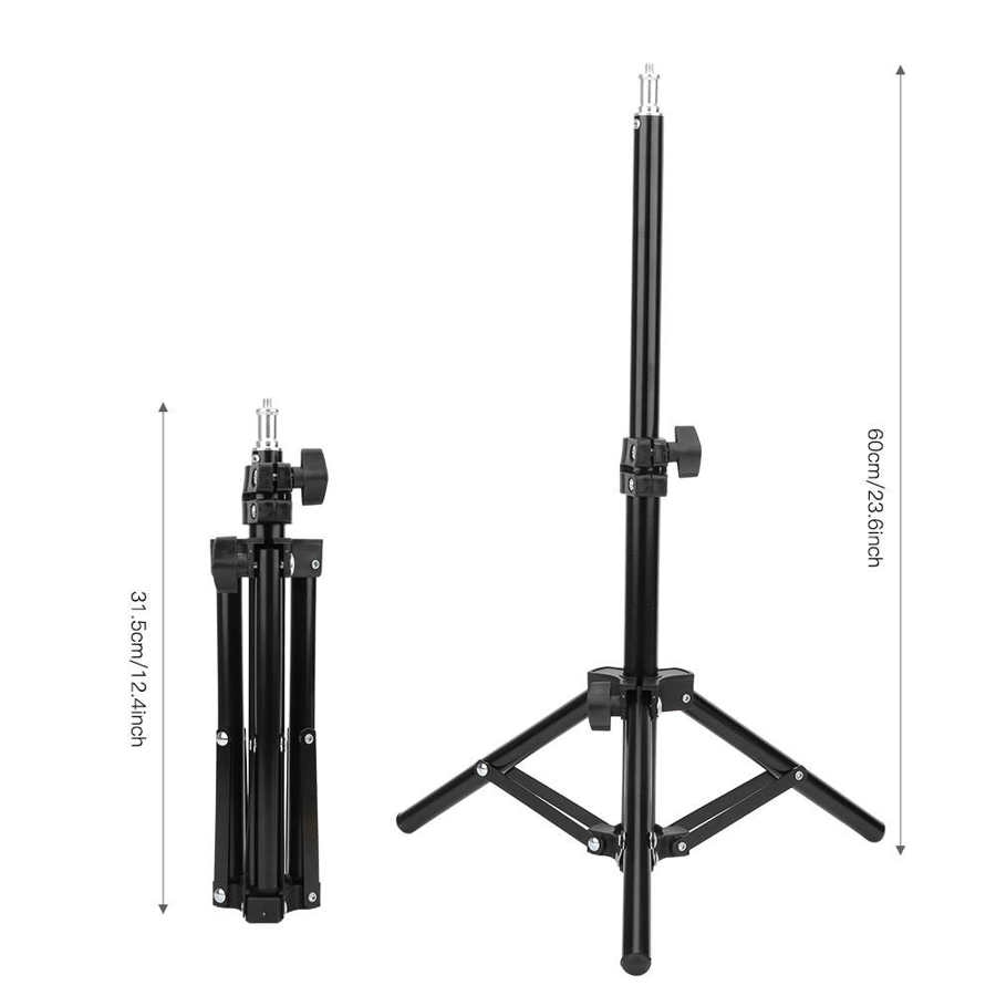 60CM Photography Tripod Lamp Holder Selfie Stand 1/4 &quot;Screw Expandable Video Lighting Tool Light Stands Tripod stand photo