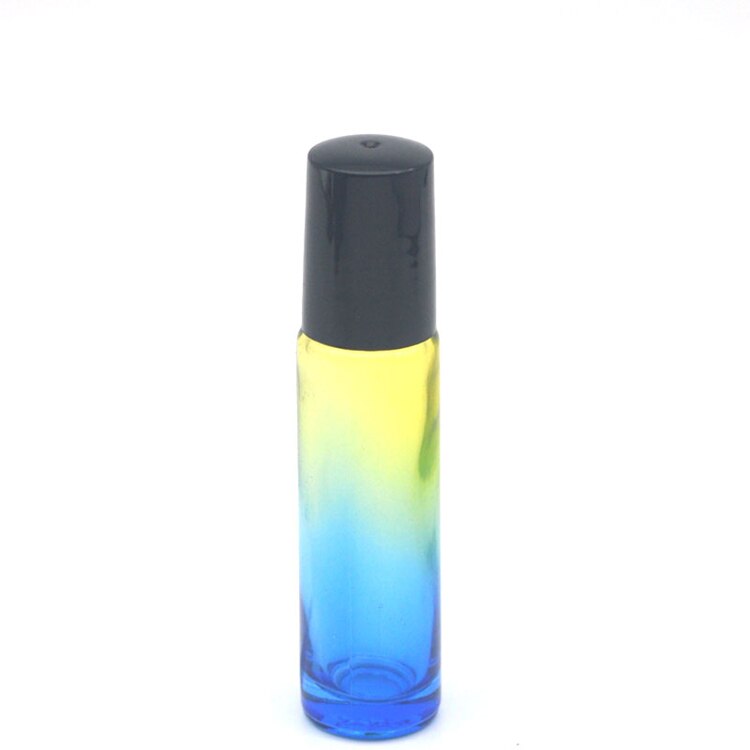 3 pièces dégradé coloré 10cc épais verre rouleau bouteille vide parfum huile essentielle Test bouteille 10ml Roll-On flacon: C2
