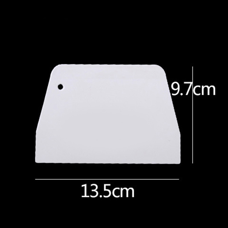 Plastic Dough Scraper for Bread Making & Cake Decorating Pastry Tools Plane regiment Shave cream Bake plastic scratchers: trapezoidal-13.5cm