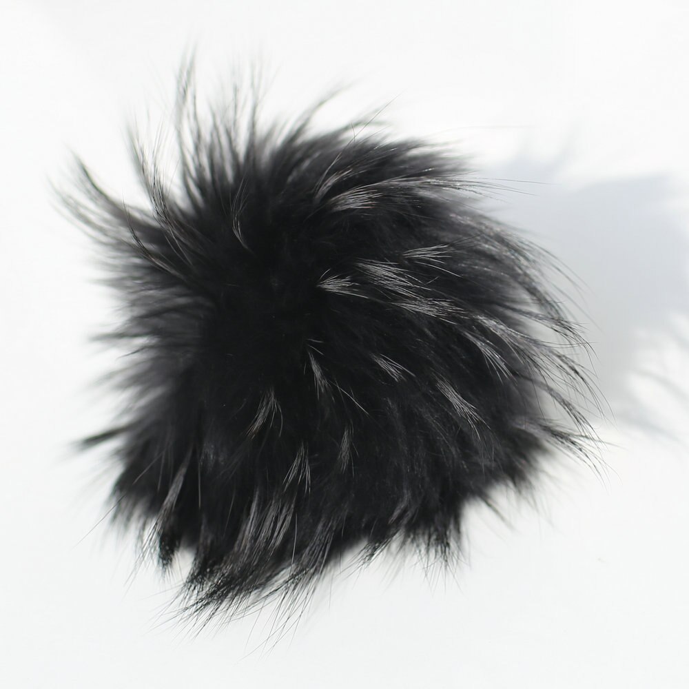 DANKEYISI 5 uds DIY pompones Piel de mapache 13-14cm piel Pom gorro de punto gorros bufandas de llavero de piel Real pompones Bola de piel