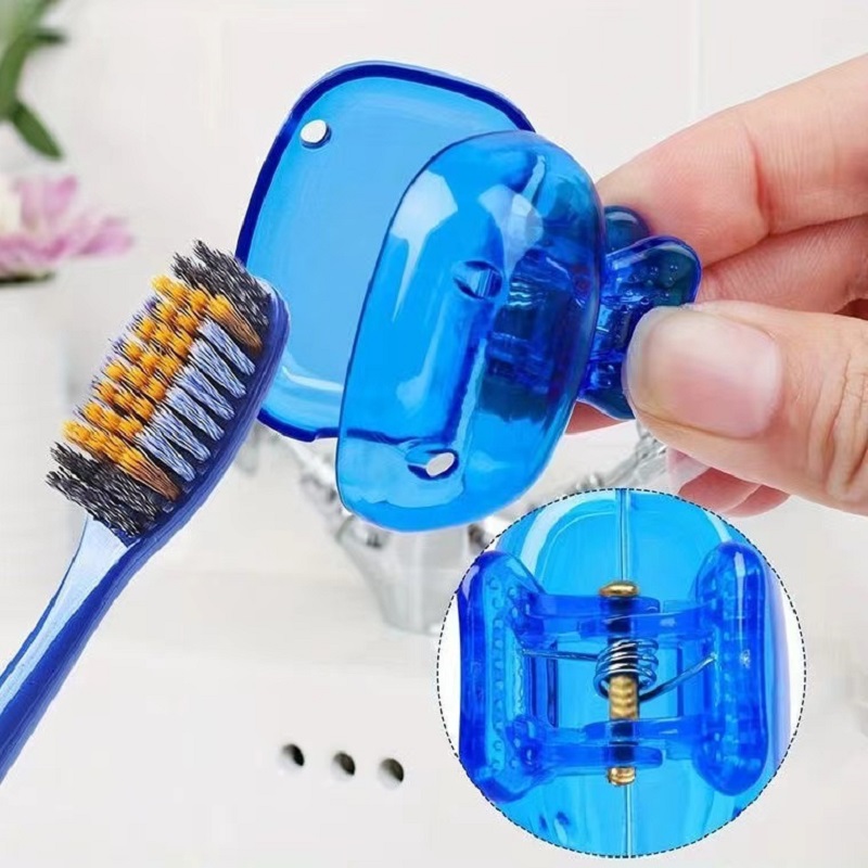 1 Uds. Fundas para cabezales de cepillo de dientes de viaje, tapa protectora para cepillo de dientes, funda protectora portátil con Clip de plástico para viajes en el hogar