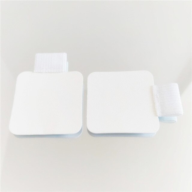 Porte-crayon en cuir PU auto-adhésif, 2 pièces, boucle élastique, pince à crayon, organisateur de papeterie pour carnet de notes, Journal planificateurs: 2pcs white