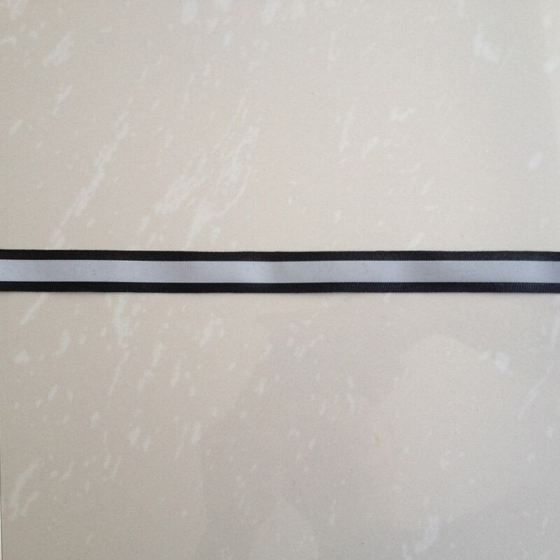 2 cmx 20m sort reflekterende stof tape strip kant fletning trim påsyet til tøj buksetaske udendørs produkt