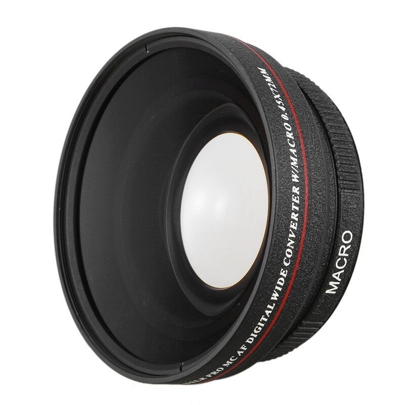 Repuesto de lente Digital NEWYI 72mm 0.45X gran angular + lente de conversión Macro 72 0,45 negro