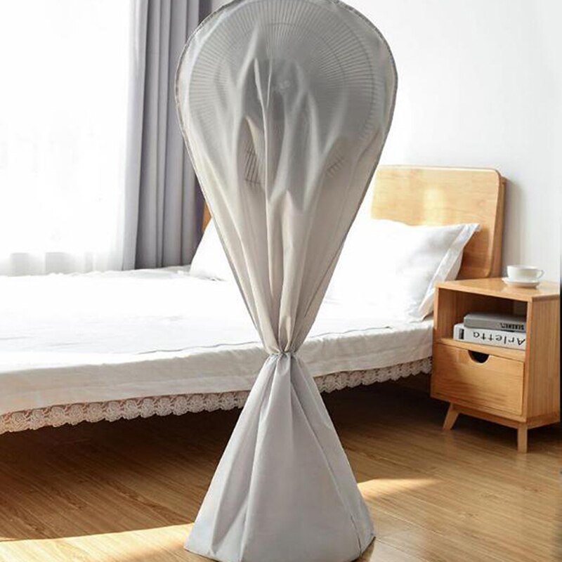 Fan Cover PEVA All-in-One Waterproof Anti-dust Fan Storage Bag Protective Cover With Zipper: gray L