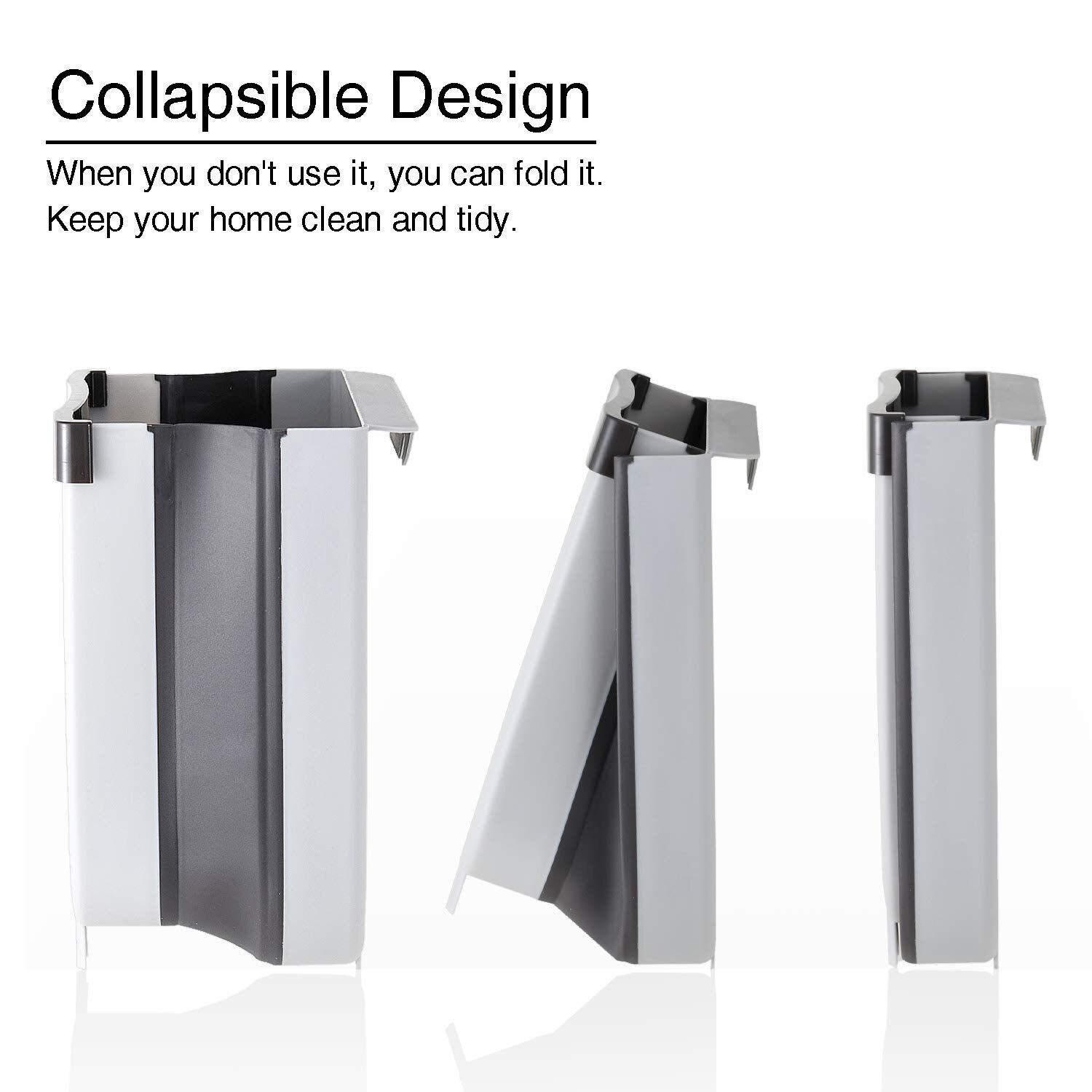 Foldable Waste Bin Hanging Trash Can Collapsible Easy Clean Indoor Kitchen Food Garbage Bucket Under Countertop Sink Rubbish