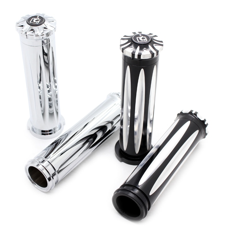 Motorcycle Grips For Harley Electronic Throttle Wire Touring Tri-Glide 1" Aluminium CNC Handlebar Hand Grips
