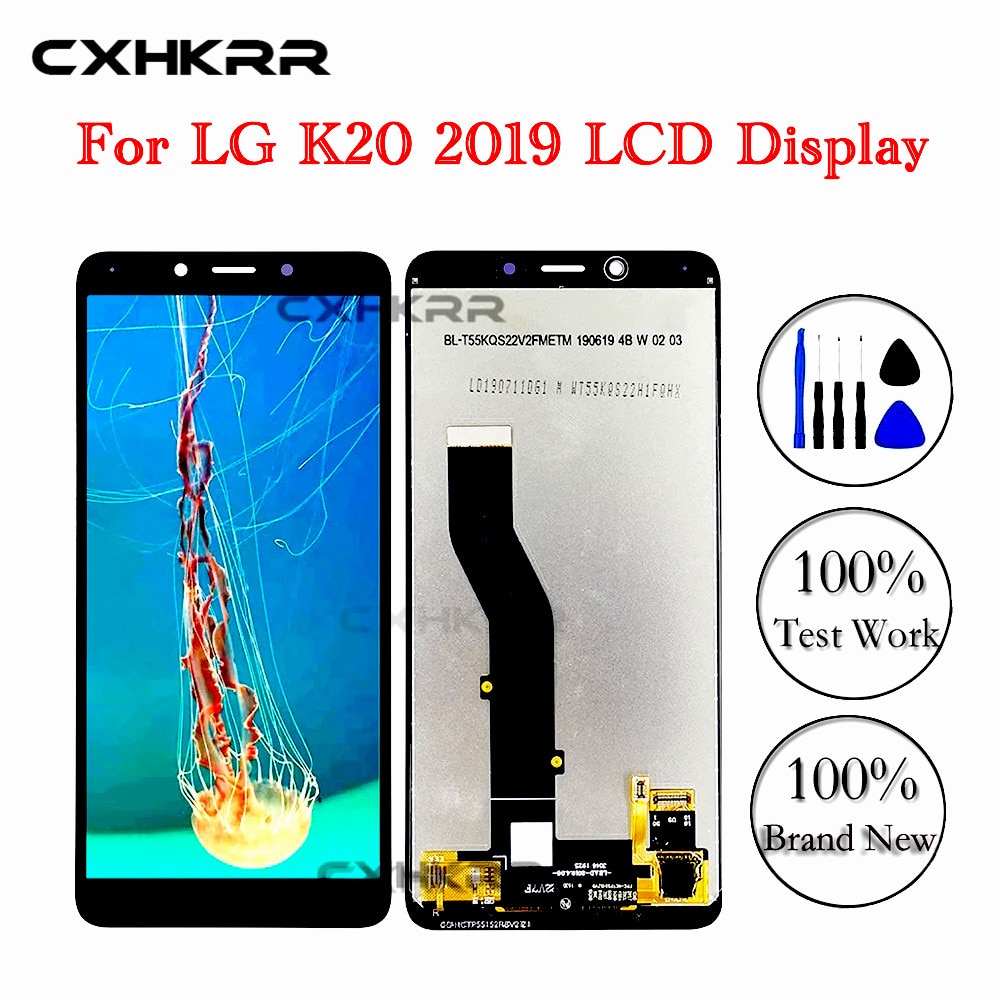 Aaa + Voor Lg K20 Lcd Touch Screen Digitizer Vergadering Voor Lg K20 LMX120EMW Lcd Vervanging Accessoire Voor lg LM-X120