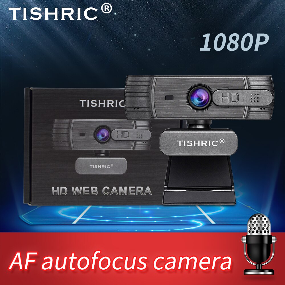 TISHRIC T200 Autofocus Webcam 1080P Web Camera With Microphone For Pc/Computer Usb Camera Web Cam Webcam Full Hd 1080P