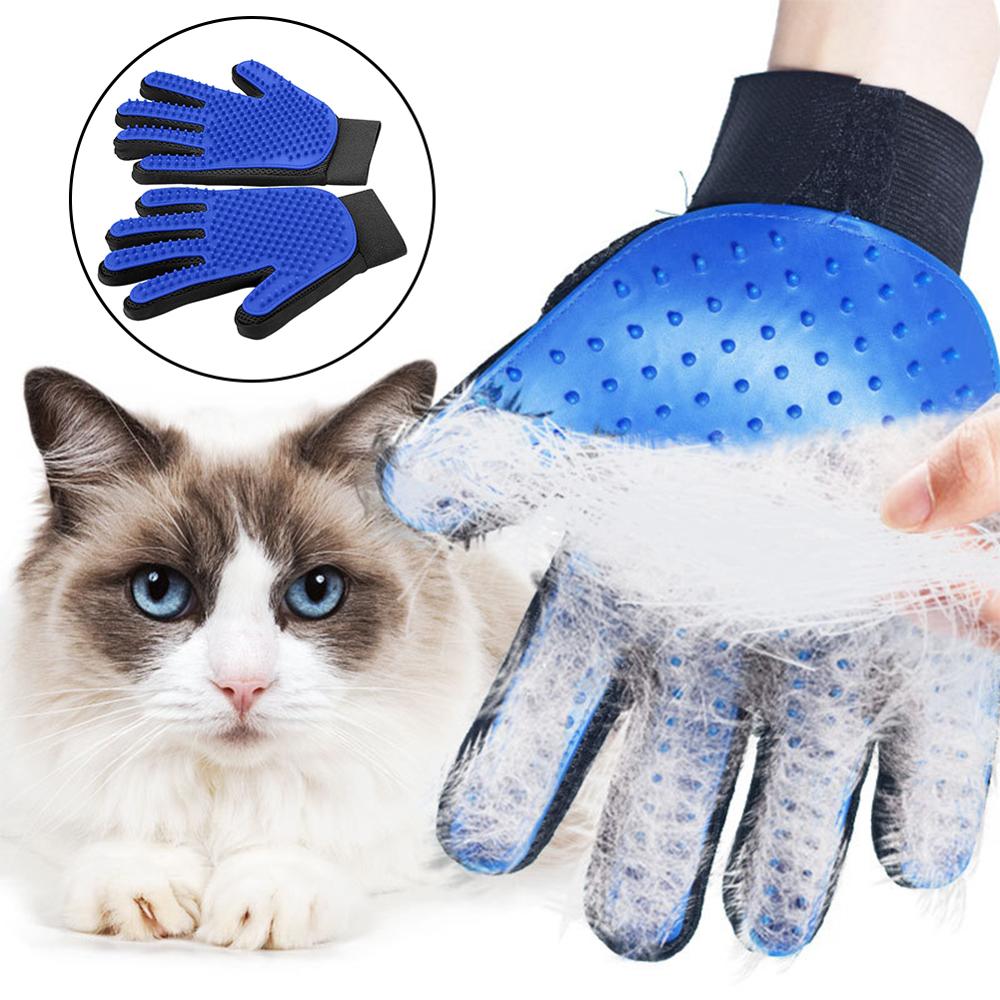 Pet Glove Cat Grooming Glove Cat Hair Brush Gloves Dog Comb for Cats Bath Clean Massage Hair Remover Brush for