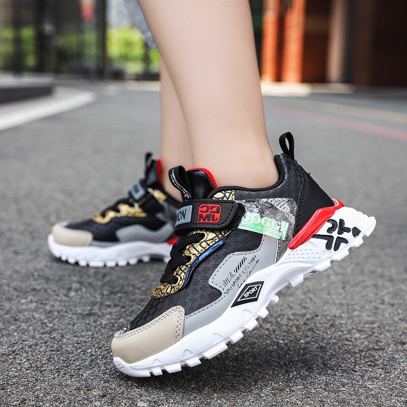 Mode Kinderen Schoenen Herfst Chunky Sneakers Voor Kinderen Leer Toevallige Loopschoenen Jongens Dikke Zool Tenis Infantil