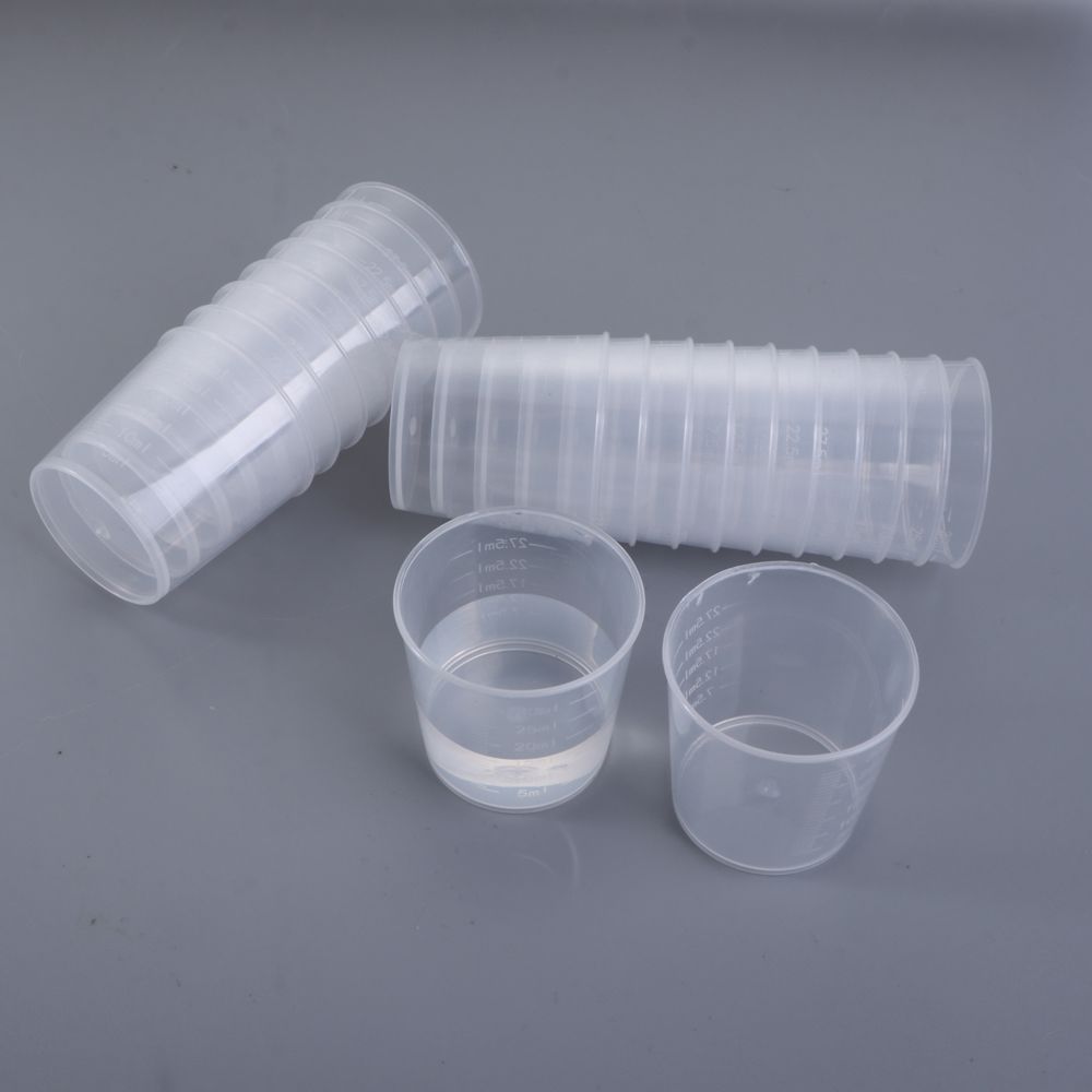 Vasos medidores transparentes de 30ml, contenedor de líquido, báscula, vaso graduado de plástico, suministros de laboratorio para pintura epoxi, 20 Uds.