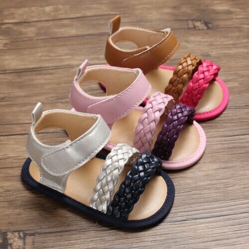 0-19M Newborn Infant Baby Girl Soft Sole Sandals Toddler Summer Shoes Bowknot Sandals