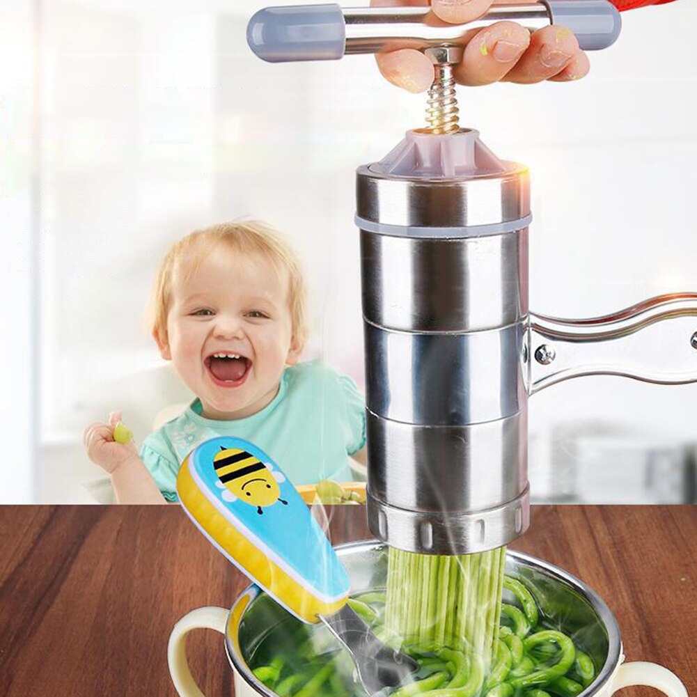 Home Stainless Steel Manual Press Pasta Machine Noodle Maker Cutter Fruit Juicer