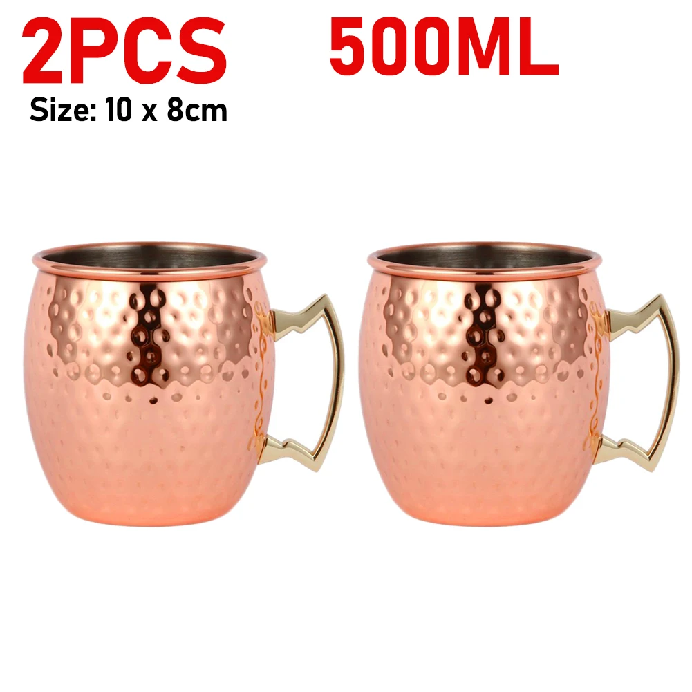 Tasse à vin pour Cocktail, Mule de Moscou, tasse à bière plaquée cuivre martelé en acier inoxydable, tasse à café, Bar, verres pour Ramadan