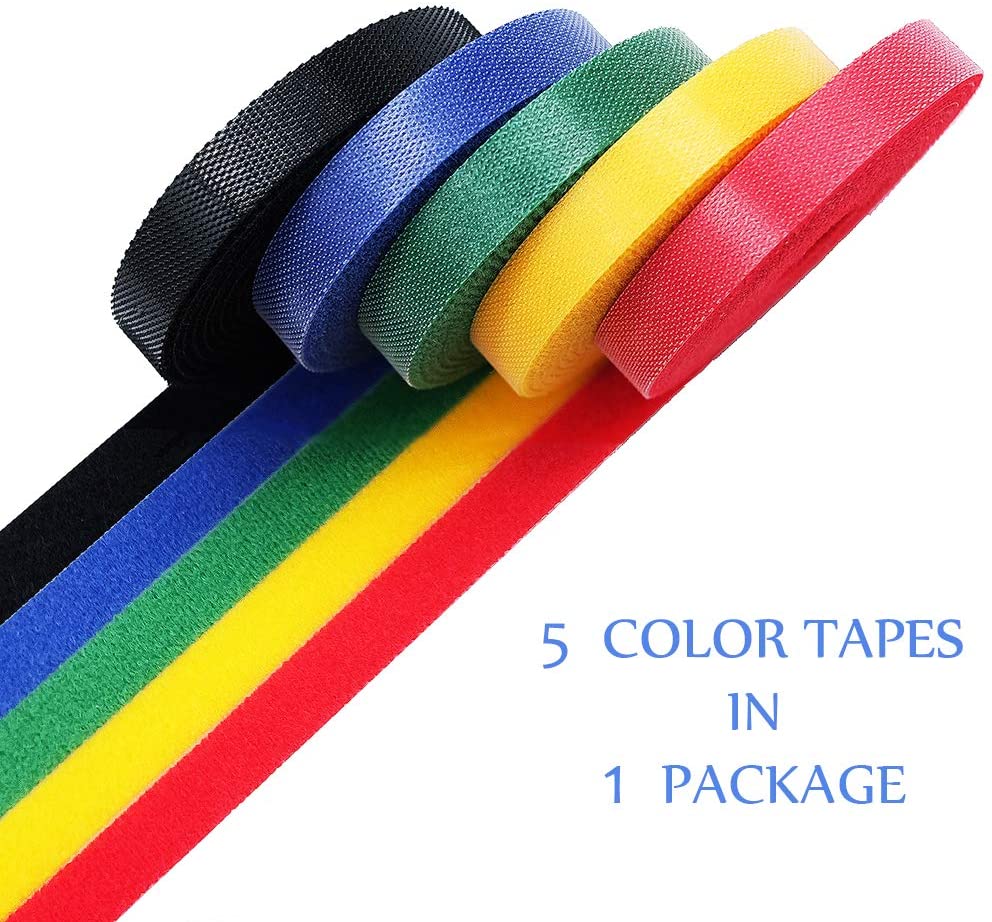 5Meter/Roll 15/20mm Reusable Nylon Color Hooks and Loop Strap Cable Tie Self-adhesive Fastener Tape Magic tape DIY Accessorie