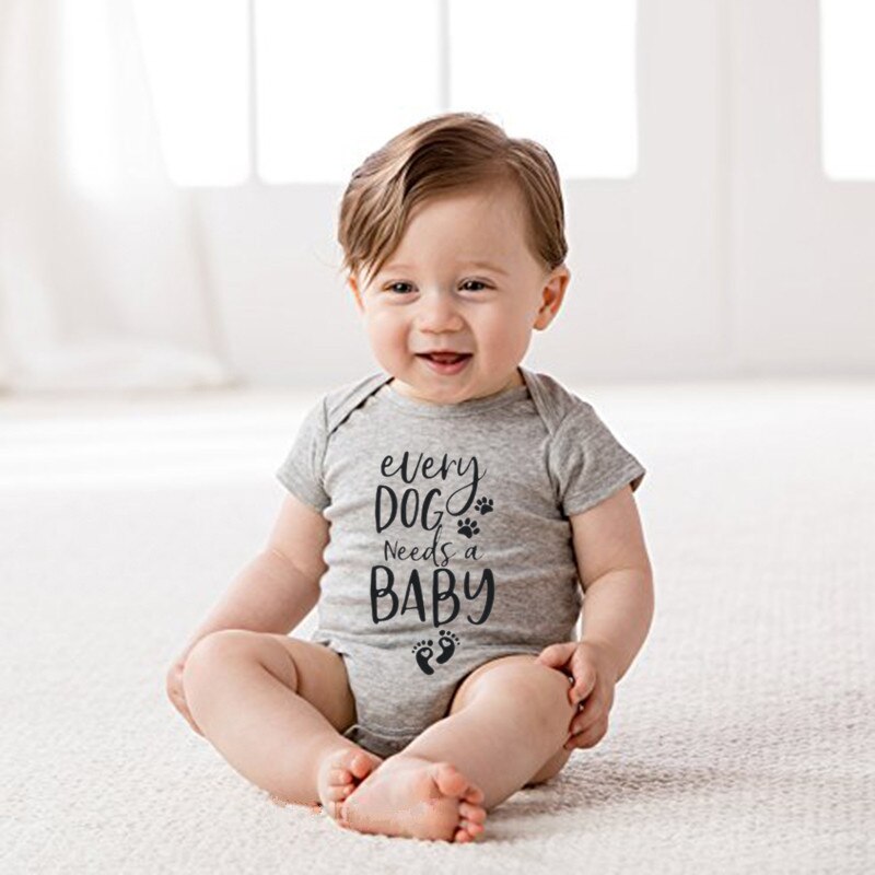 Jeder Schild braucht einen Baby-Karosserie mit babyprint, süßer baumwoll-kurzarm-babybody für jungen und mädchen, 0-24mer-Pack jumpsuits: Grau / 12m