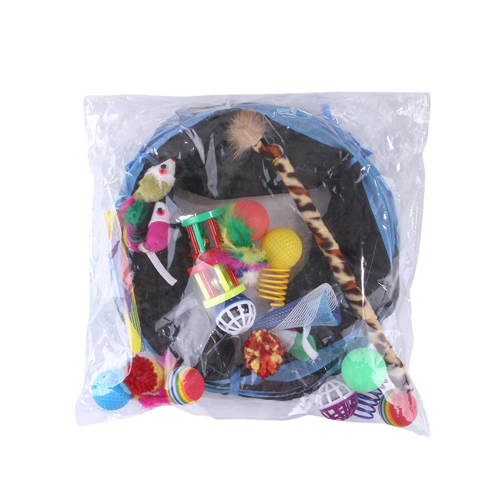 Ensemble Tunnel pour Chat Jardin Solide Jouet Kedi Tüneli amusant pour animaux de compagnie, Tunnel pour chien, jouets pour chats, fournitures interactives jeu pour lapin