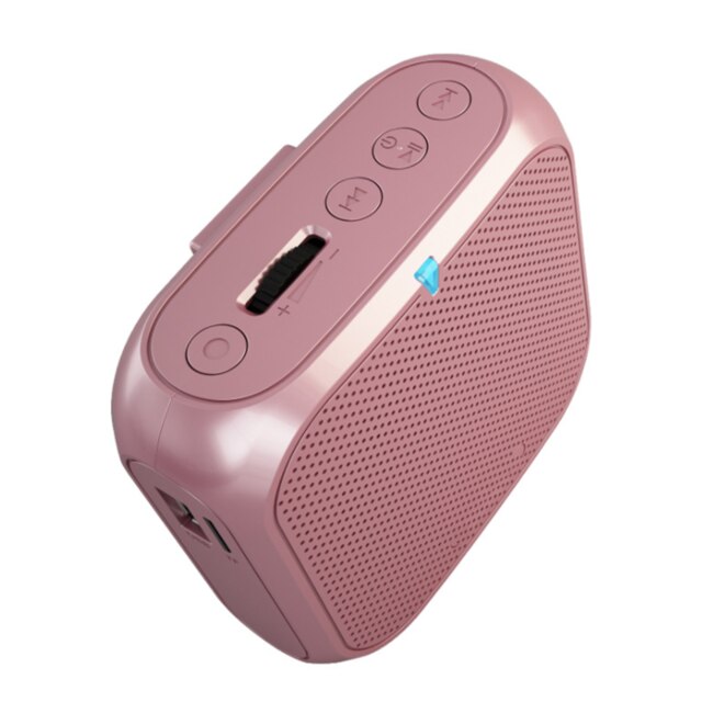 K400 amplificatore vocale portatile megafono booster con microfono cablato altoparlante altoparlante Radio FM formazione insegnante MP3: d'oro