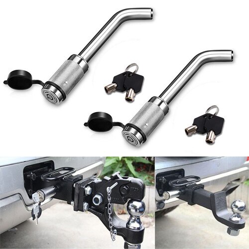 2pc TOW bar tongue hitch pin lock locks removable trailer ball mount 5/8" straight hitch pin lock 16 mm trailer parts