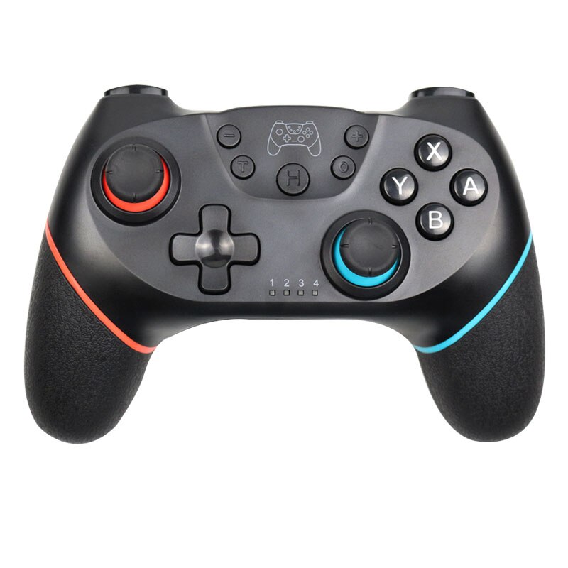 Mando inalámbrico con bluetooth para Nintendo Switch Pro, controlador joystick de juego para consola Switch con 6 ejes: Red-Blue