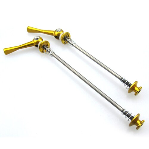 Cykel hjulnav spyd quick release bolt qr mtb landevejscykel titanium cykel quick release for 100 bag 130/135mm hjul nav: 15 gule