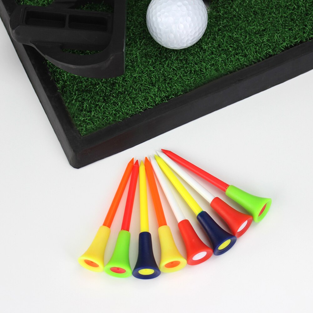 Juego de 10 unids/set de tachuelas de pelota de Golf, accesorios de asiento de bola de plástico, soporte de clavos para ayuda de entrenamiento de golfista