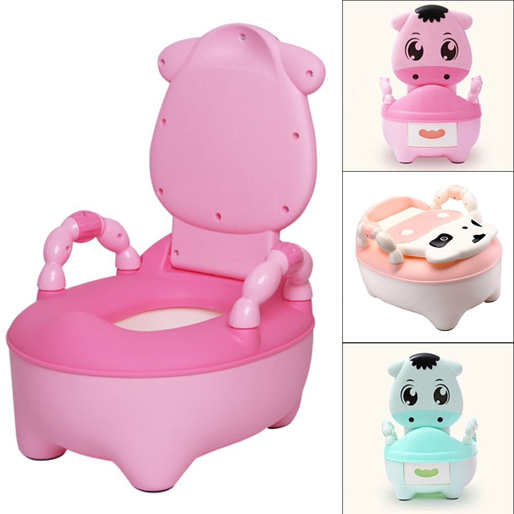 Baby potte toilet træningssæde bærbart plastik pottetræner børn indendørs baby potte stol plastik #39